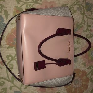 Pink and burgundy Michael Kors pocketbook